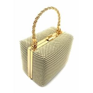 Xx-Small Clutch Metal Beaded Mesh Evening Box Purse Tail Party Prom <3